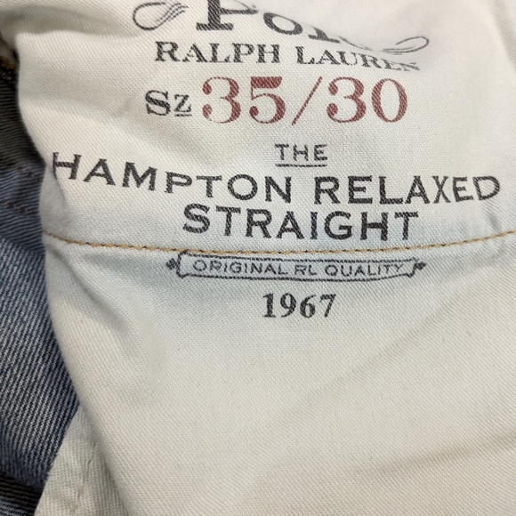 Polo By Ralph Lauren Jeans Men's 35x30 Medium Wash Hampton Relaxed Straight Leg - Picture 7 of 9